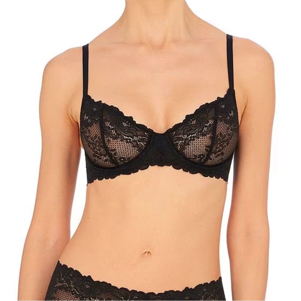 Natori Heavenly Convertible Balconette Bra in Black 34DD